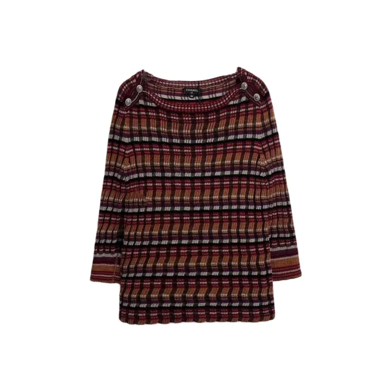 CHANEL 18A Premium Handmade Collection Knitwear Women's Red-0