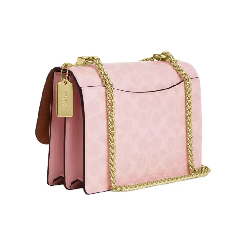 COACH Klare Signature Coated Canvas Crossbody Bag, Shoulder Bag Trumpets Women's Pink-1