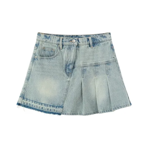 CHUU UNIFREE Denim Short Skirts Womens Women's Light Denim Blue