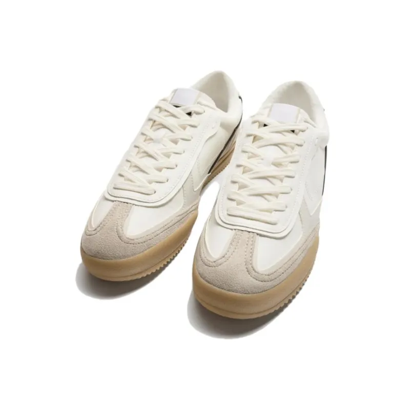 ZARA Abrasion Resistant Low Top Skateboard Shoes Men's White Gray-2