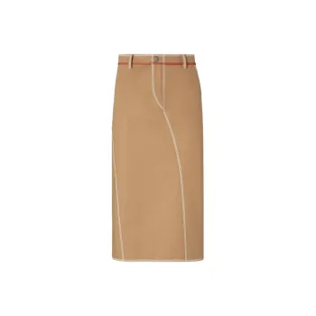 FENDI SS25 Casual Long Skirt Women's Beige