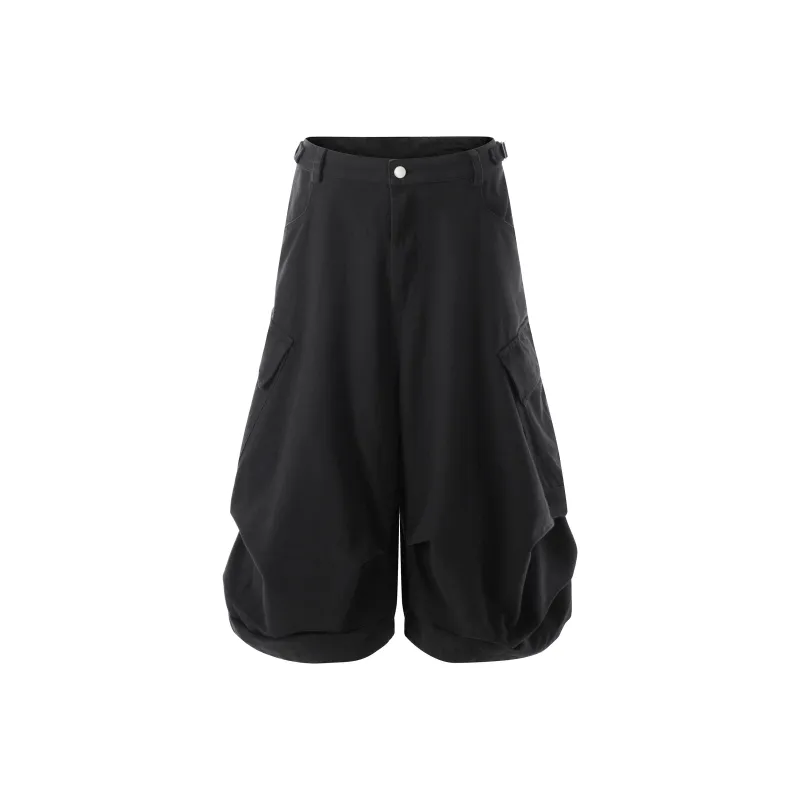 VINMUK Cargo Shorts Unisex Black-0