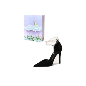 ROBINHOOD Starlight In The Shallow Bay Slim Heel High Heels Women's Black