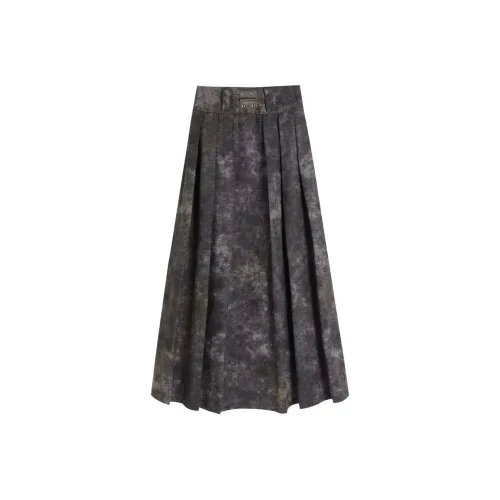 YJ1NGZYZJ Casual Long Skirt Women's Mixed Color