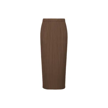 PLEATS PLEASE ISSEY MIYAKE Casual Long Skirt Women's Brown
