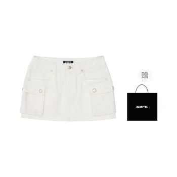 SMFK Cargo Short Skirts Women's Snow Mountain White