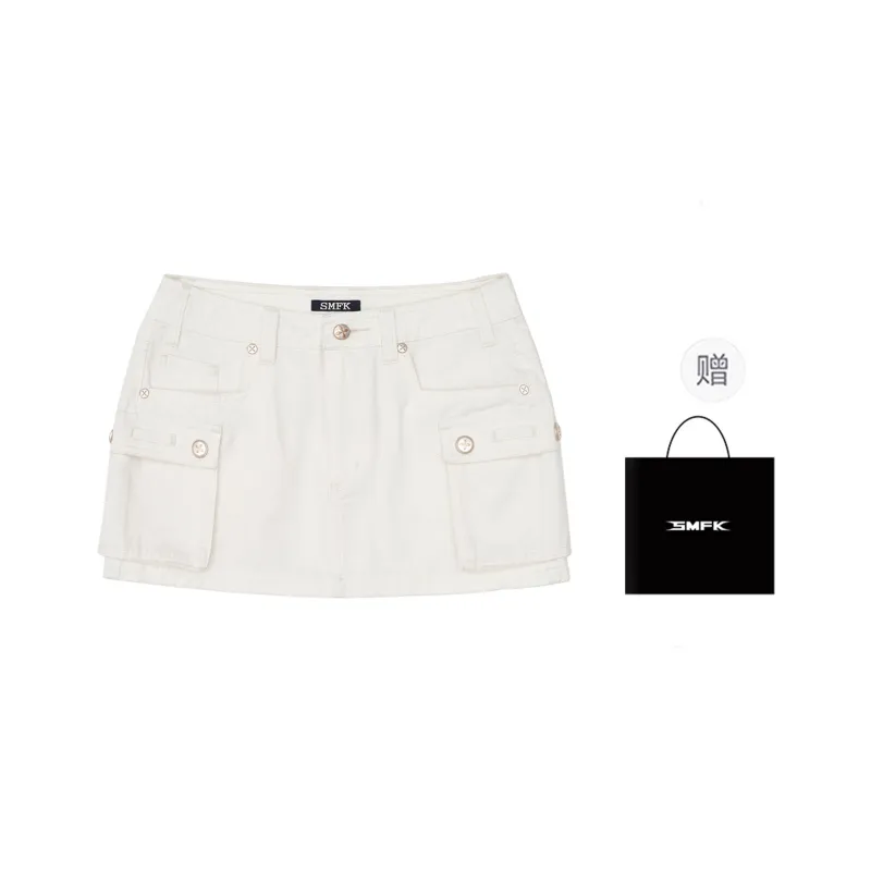 SMFK Cargo Short Skirts Women's Snow Mountain White-0