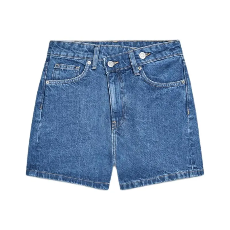 ZARA Trf Denim Shorts Women's Sea Blue-0