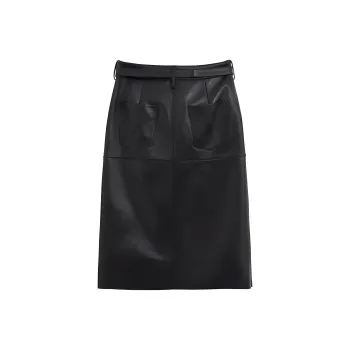 Bebe Leather Short Skirts Women's Black