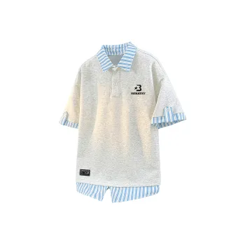 BENATRY Polo Shirt Unisex White Heather Gray