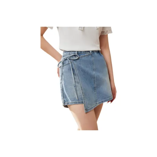 Love To Serve Denim Short Skirts Women's