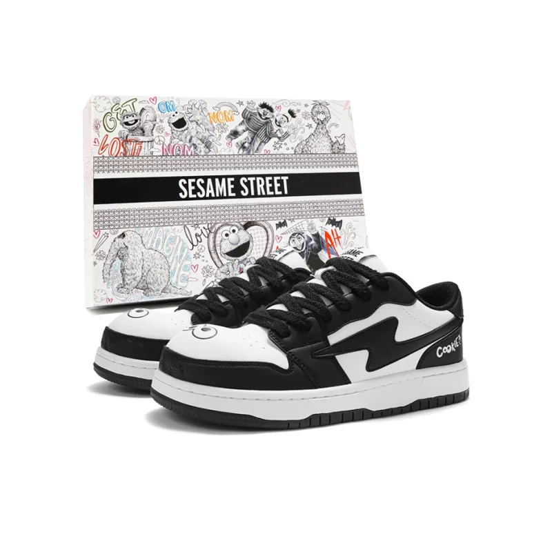 SESAME STREET Height Increasing Balance Abrasion Resistant Lightweight Slip Resistant Skateboard Shoes Unisex-7