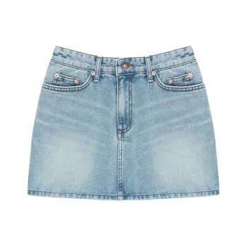 Asif calie Denim Short Skirts Women's Blue