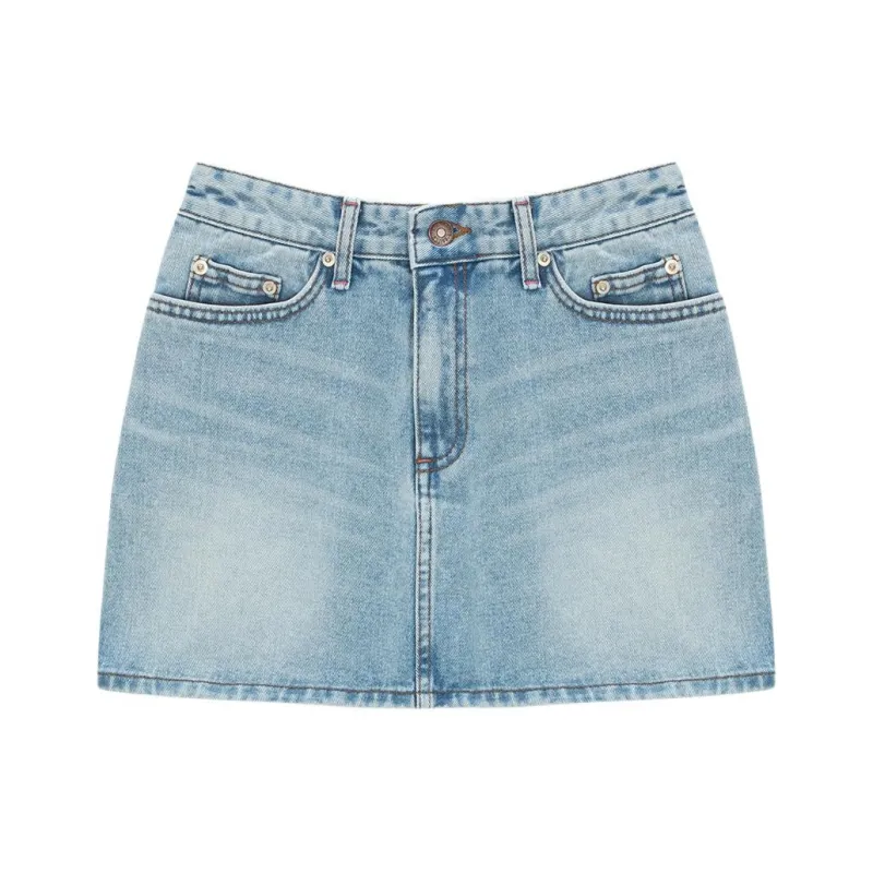 Asif calie Denim Short Skirts Women's Blue-0