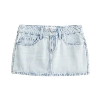 Hollister Denim Short Skirts Women's Light Blue