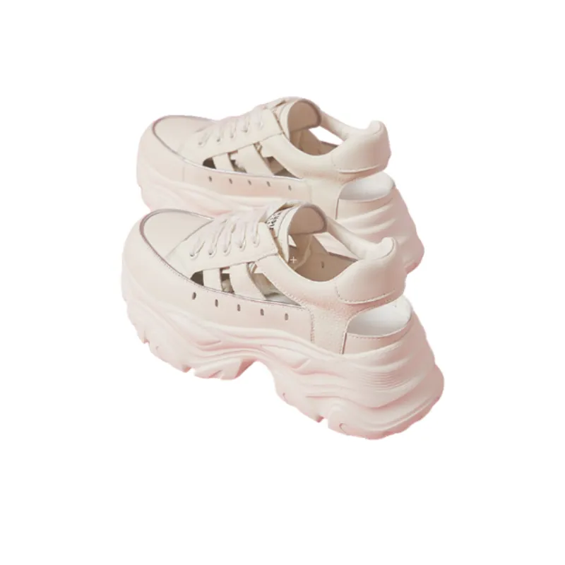 LINGPAO Breathable Low Top Chunky Sneakers Women's-3