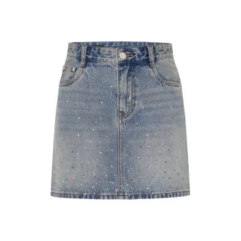 MOCO Denim Short Skirts Women's Blue