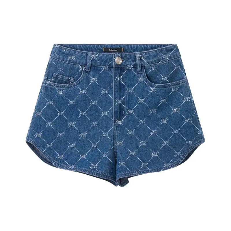 Bebe SS24 Denim Shorts Women's Denim Blue-0