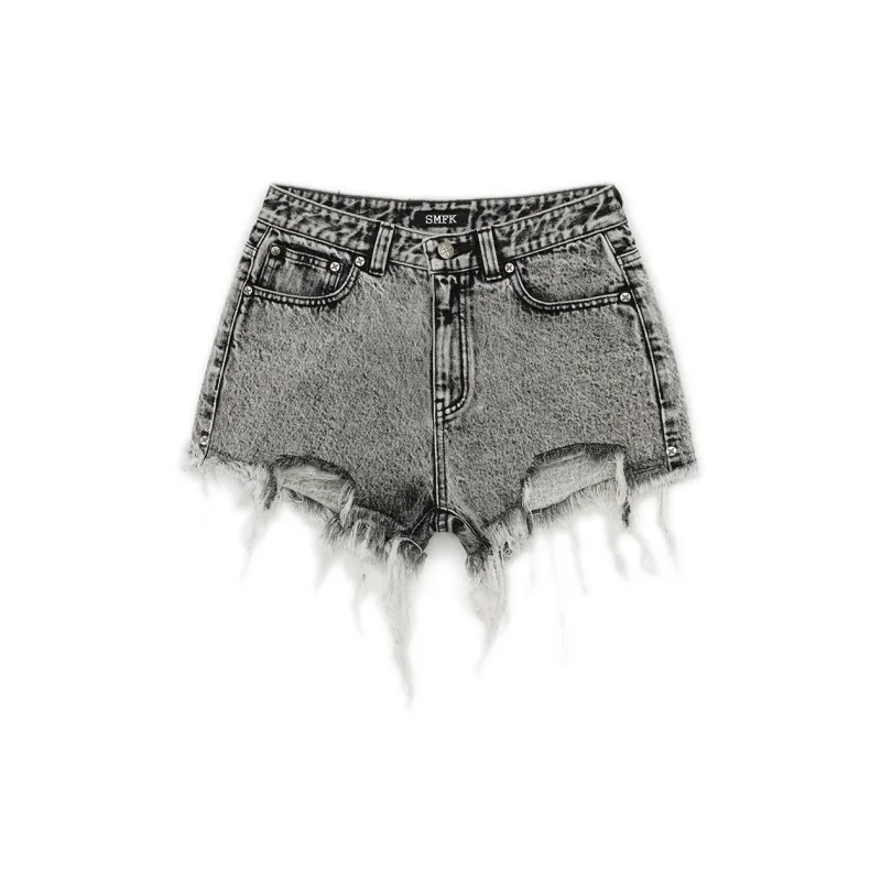 SMFK Denim Shorts Women's Dusty Gray-0