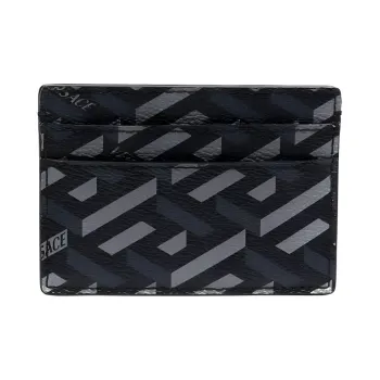 FANSIZHE VERSACE Leather Card Holder Card Holder Men's Black Gray