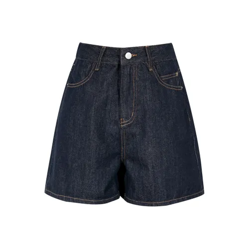 3COLOUR Denim Shorts Women's Black Blue