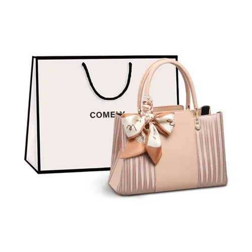 COMELY Synthetic Leather Shoulder Bag, Crossbody Bag, Handbag Medium Size Women's Pink