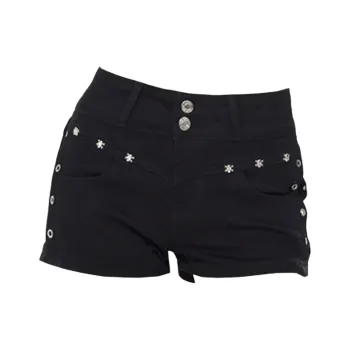 MA JOURNEE Denim Shorts Women's Black