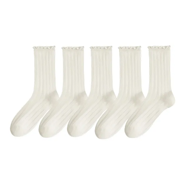 Lan Miao Mid Calf Socks Women's 5 Pack-12