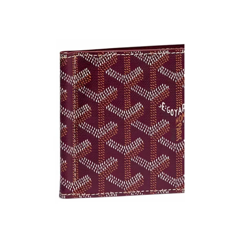 GOYARD Saint-Thomas Canvas With Leather Wallet Unisex Burgundy-3