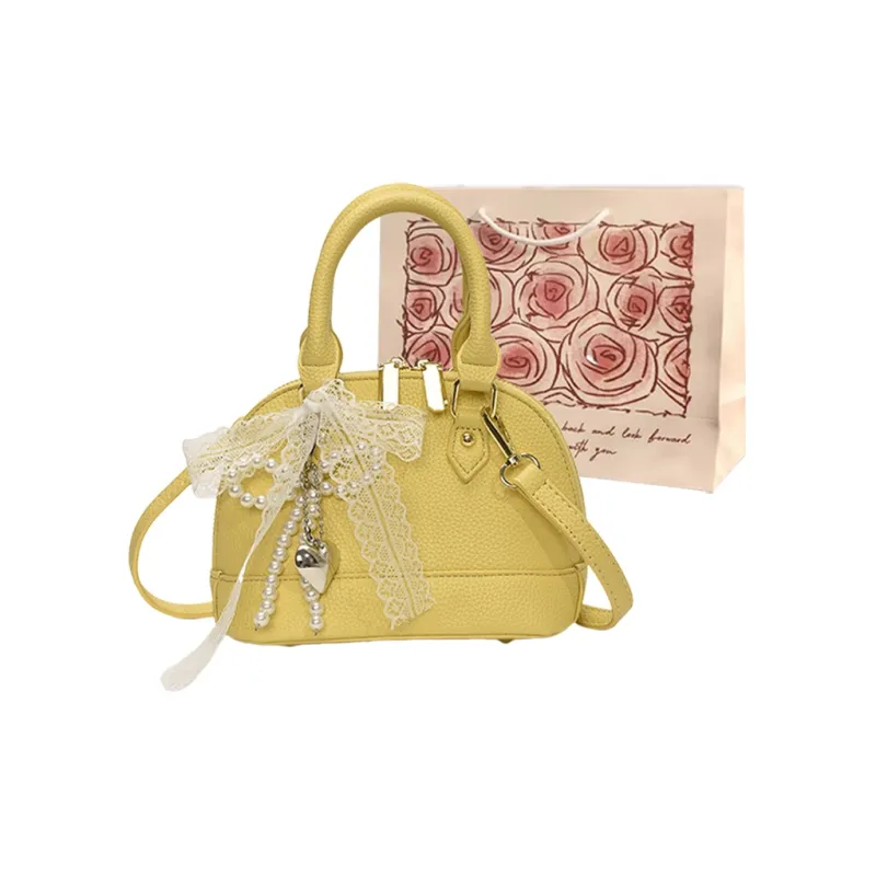 VERADONNA PU Handbag Women's White/Pink/Yellow/Red/Black-8