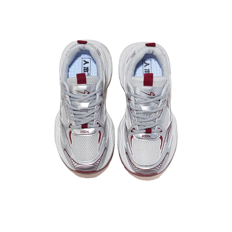 RENBEN Balance Lightweight Height Increasing Low Top Chunky Sneakers Women's Angora Red-3