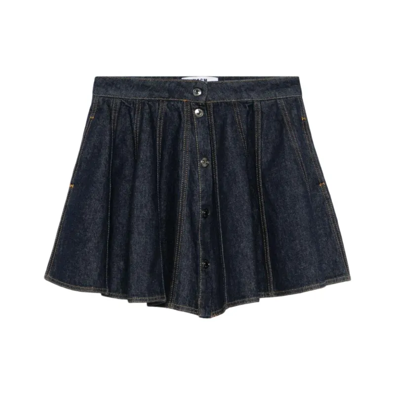 MSGM Denim Mini Skirt-0