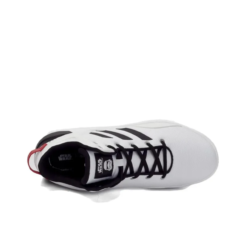 Adidas Cloudfoam Cushioning, Wear Resistant High Top Casual Shoes Men's White Black-2