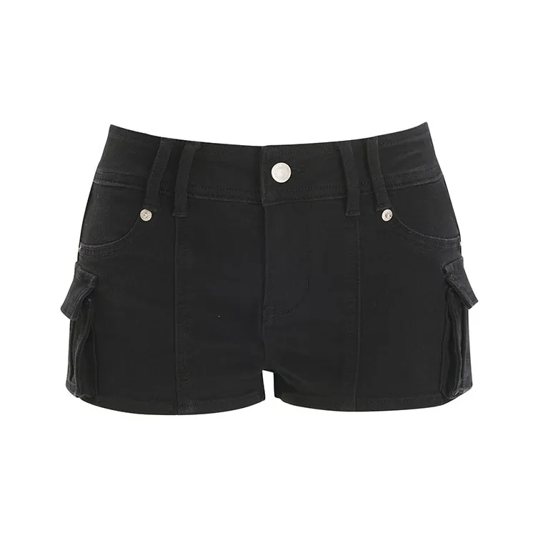 ZAZN Denim Shorts Women's Black-0