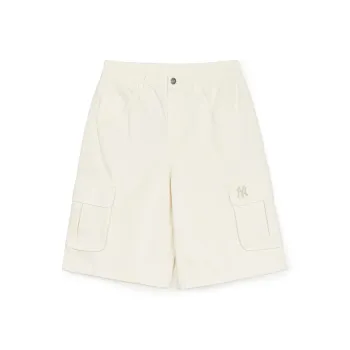 MLB Denim Collection New York Yankees Basic Cargo Denim Shorts Women's Cream