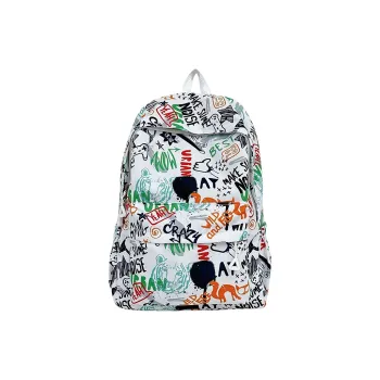 AIBAG Polyester Backpack Unisex White/Gray/Black/Blue
