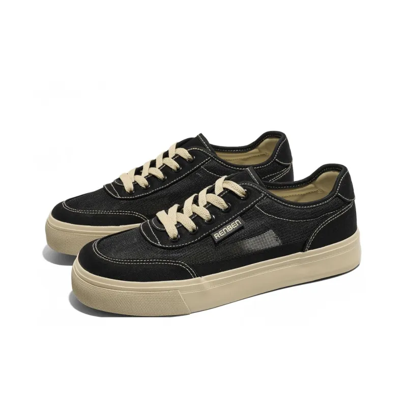 RENBEN Breathable And Slip Resistant Low Top Canvas Shoes Men's-7