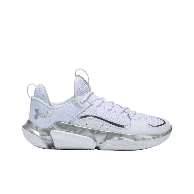 Under Armour Flow FutureX 3 Anti Slip Wear Resistant Low Top Casual Running Shoes Unisex White Silver-1