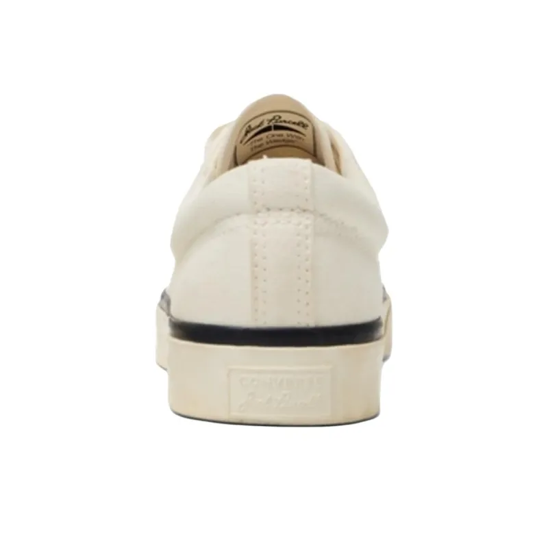 Converse Jack Purcell Anti Slip Wear Resistant Low Top Canvas Shoes Unisex White-3