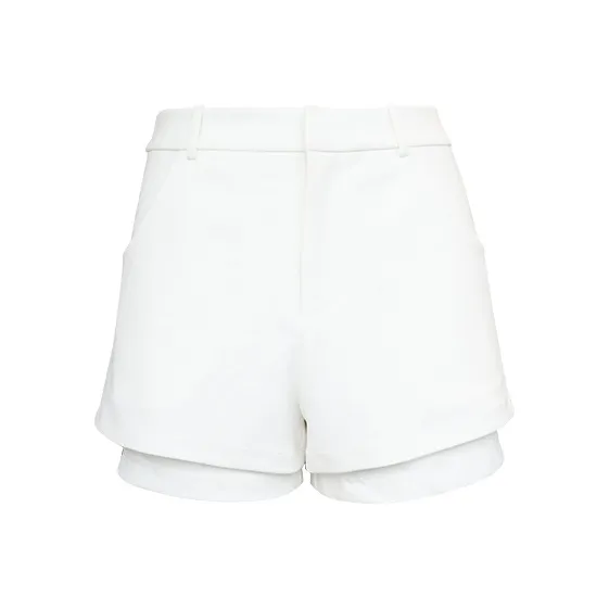 SIQIZ Casual Shorts Women's White-0