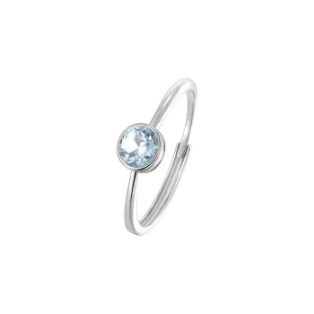 FANSHINER Natural Aquamarine Rings Women's