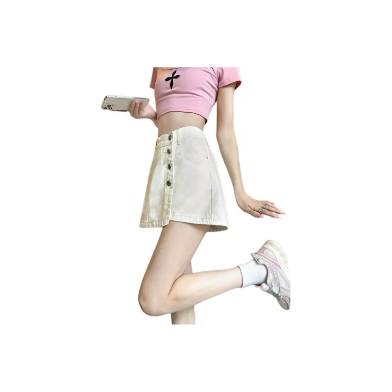Mu Xiao Xin Denim Short Skirts Women's-0