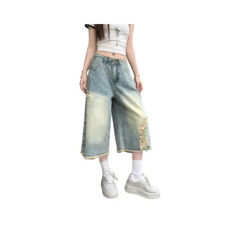 The Temptation Of The Muse Denim Shorts Women's Light Blue