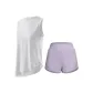 Clothing Set (Gray Tank Top+Light Purple Shorts)