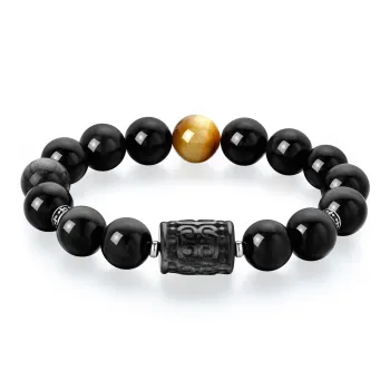 Lao Feng Xiang Natural Obsidian Bracelets Men's