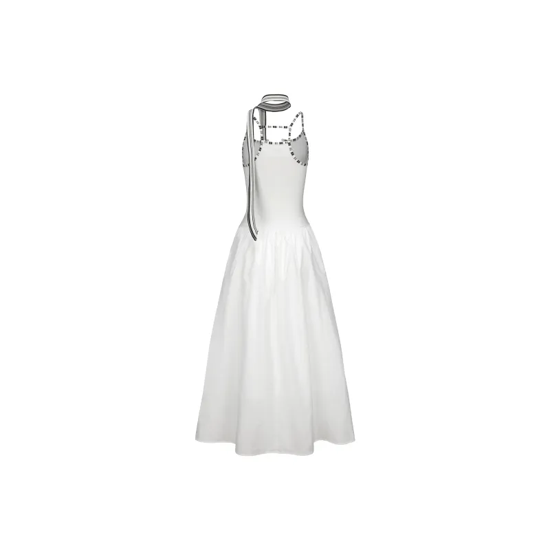 APEA Slip Dresses Women's White-1