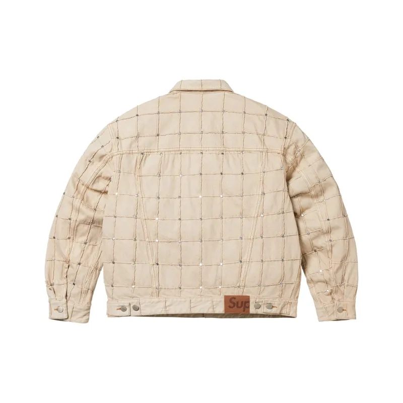Supreme Studded Seam Denim Trucker Jacket-5