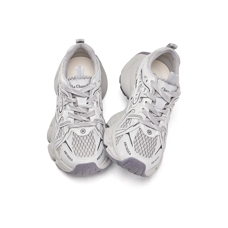 La Chapelle Anti Slip Wear Resistant Low Top Chunky Sneakers Women's Gray-2