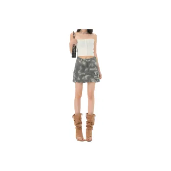 FOREVER 21 Denim Short Skirts Women's Gray
