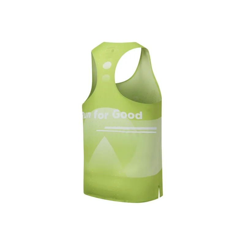 Saucony Tank Top Unisex Geometric Yellow Green Combo-1